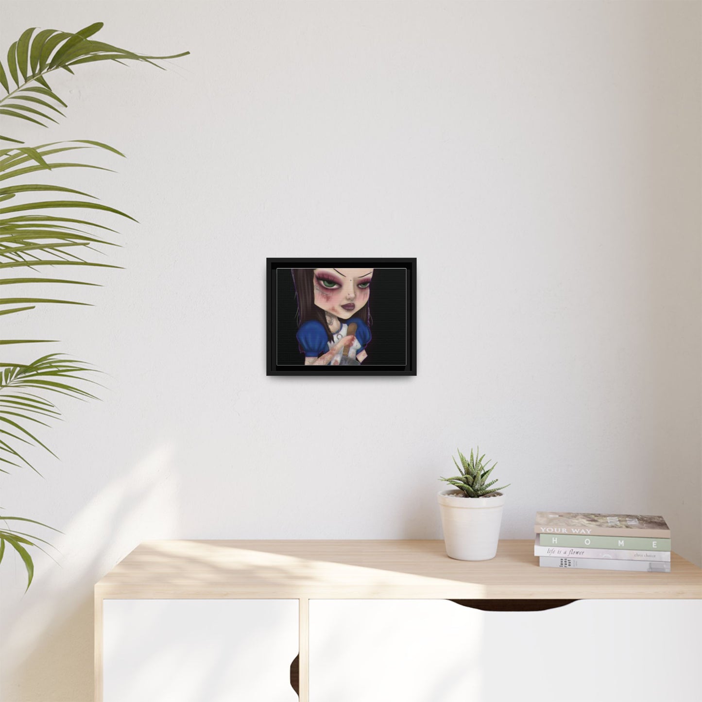 Twisted Alice Matte Canvas, Framed (Multi-color)
