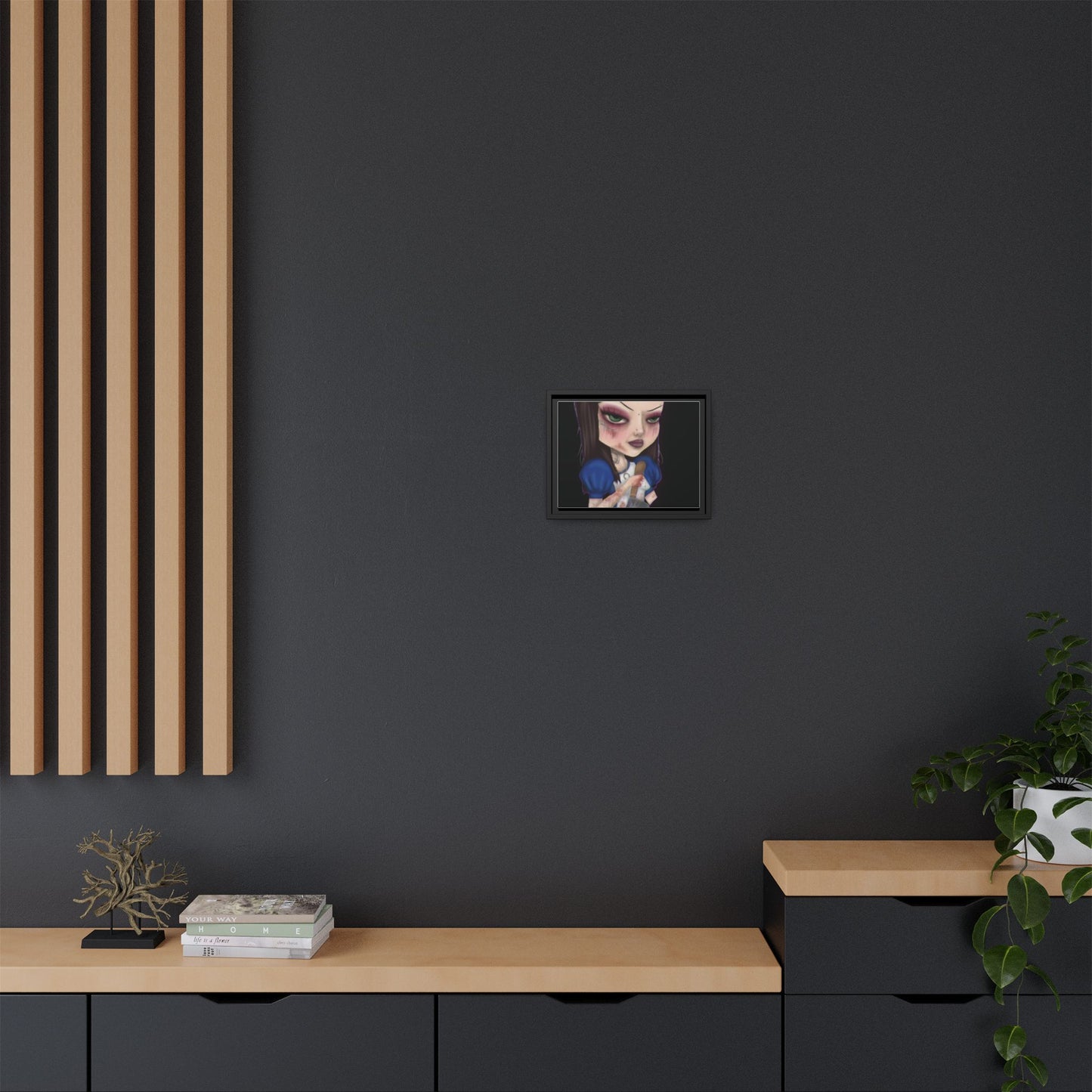 Twisted Alice Matte Canvas, Framed (Multi-color)