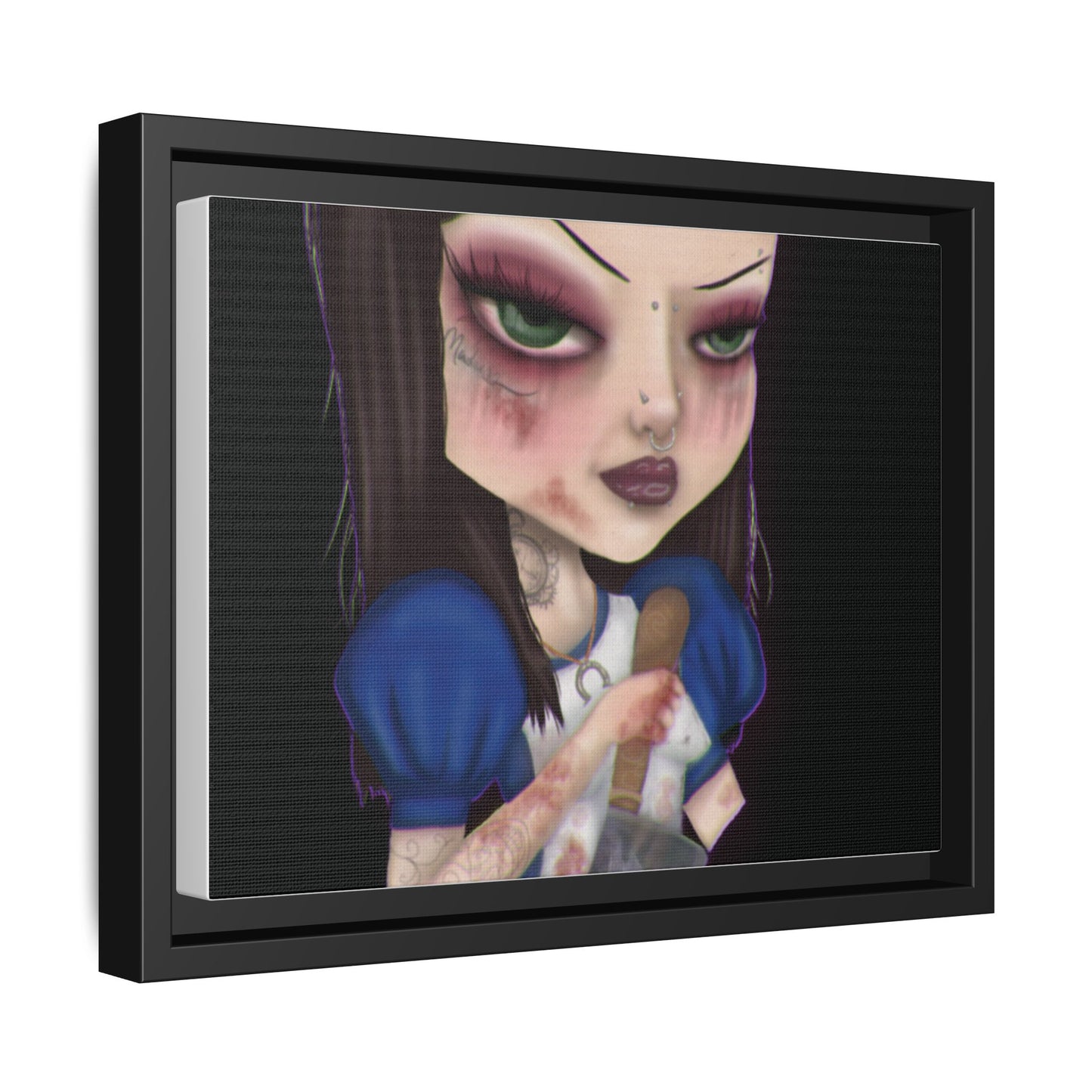 Twisted Alice Matte Canvas, Framed (Multi-color)