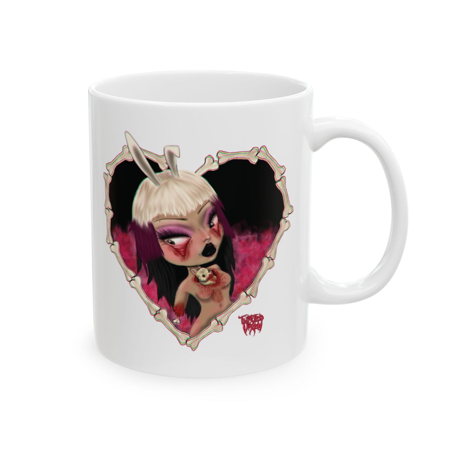 Bunny eat your heart out Ceramic Mug, (11oz, 15oz)