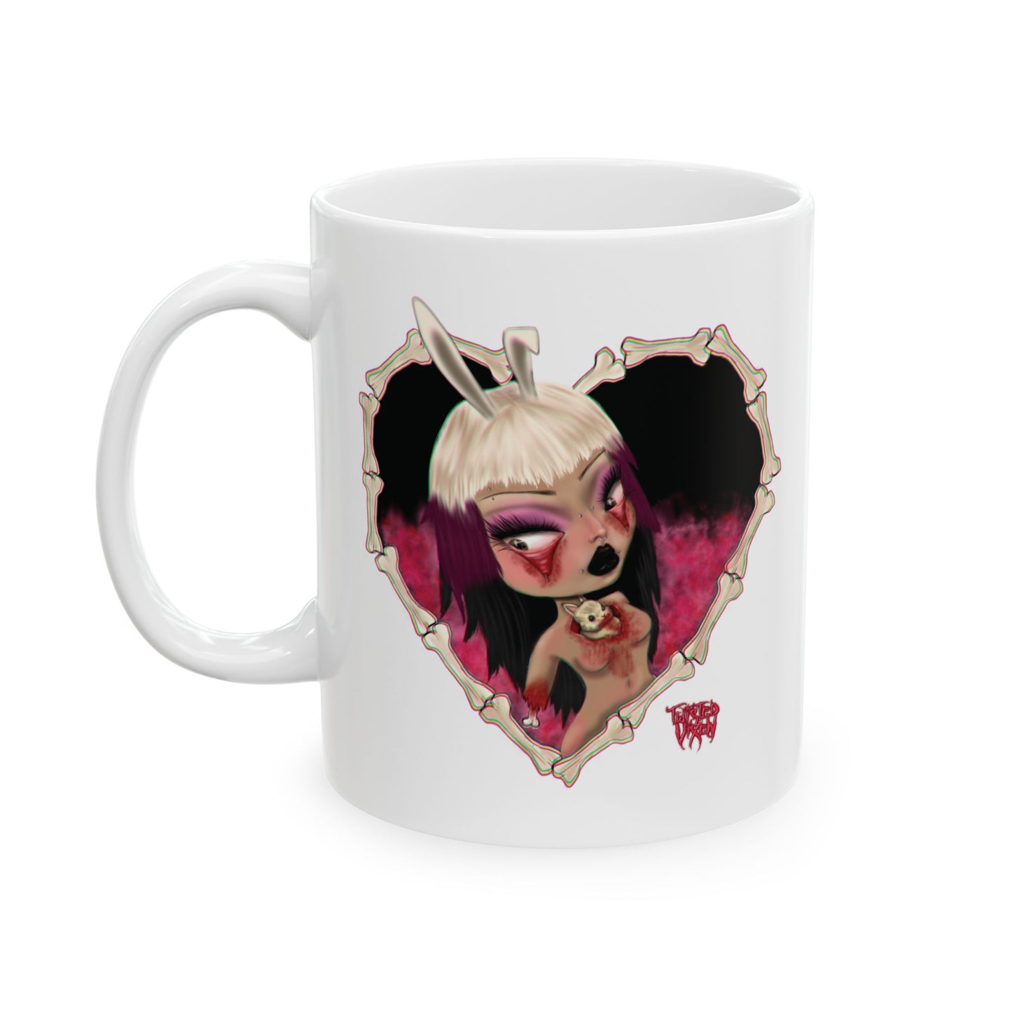 Bunny eat your heart out Ceramic Mug, (11oz, 15oz)