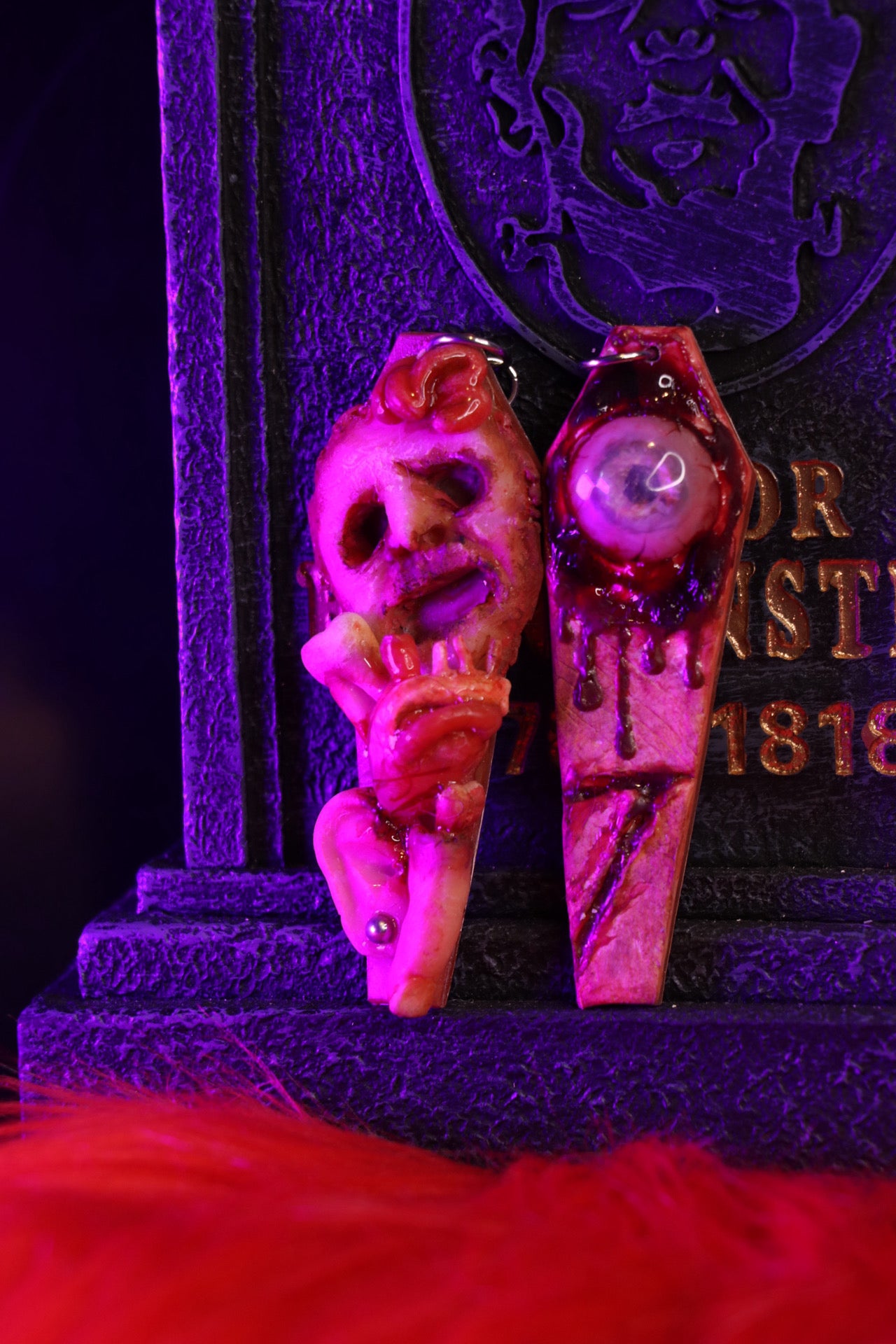 Horror parts earrings