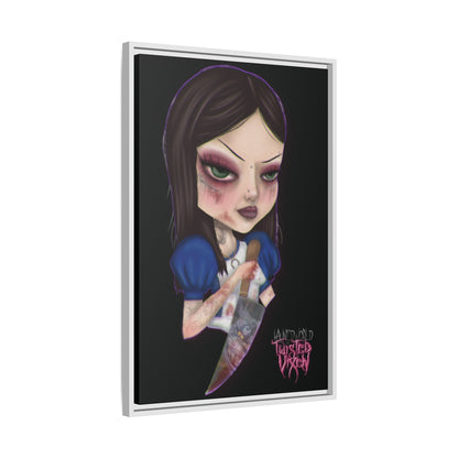 Twisted Alice Matte Canvas, Framed (Multi-color)