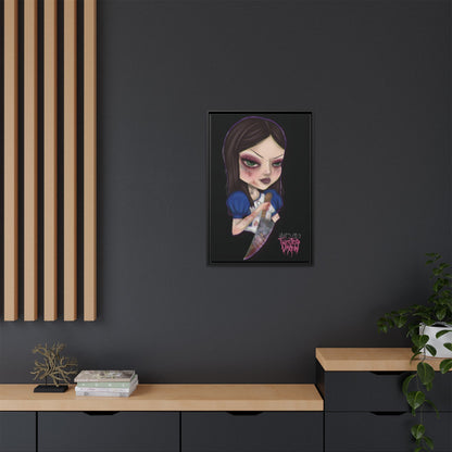 Twisted Alice Matte Canvas, Framed (Multi-color)