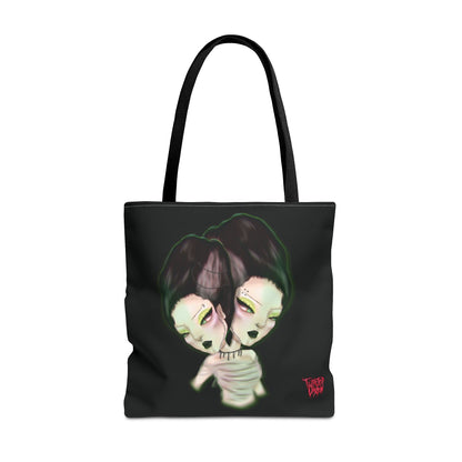 Brides of frankenstein tote bag