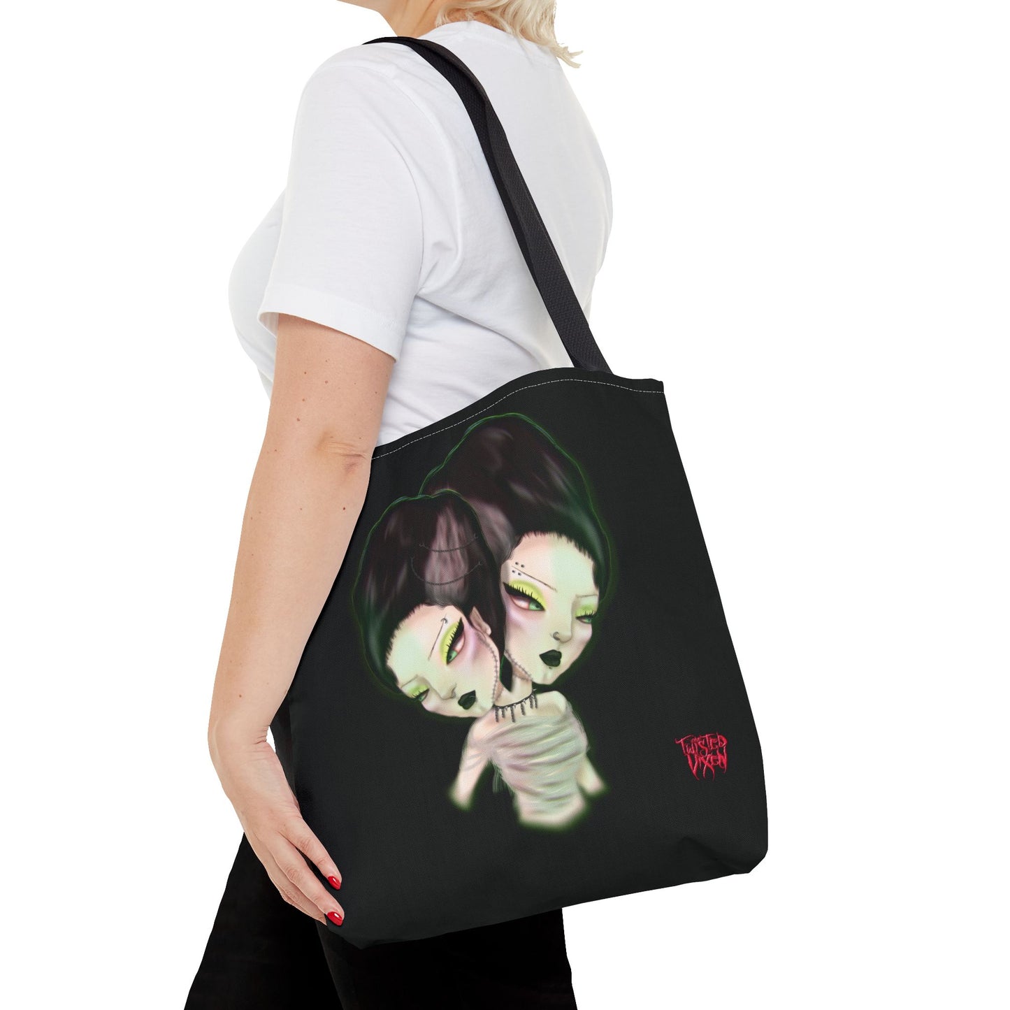 Brides of frankenstein tote bag