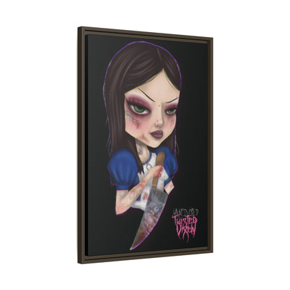 Twisted Alice Matte Canvas, Framed (Multi-color)