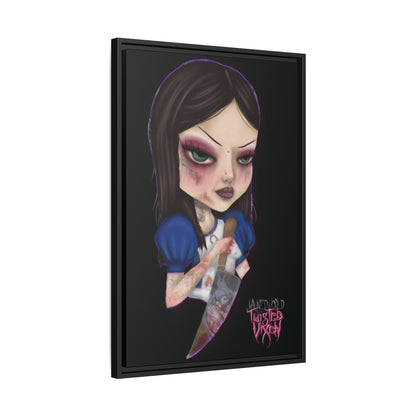 Twisted Alice Matte Canvas, Framed (Multi-color)