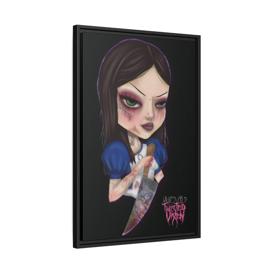Twisted Alice Matte Canvas, Framed (Multi-color)