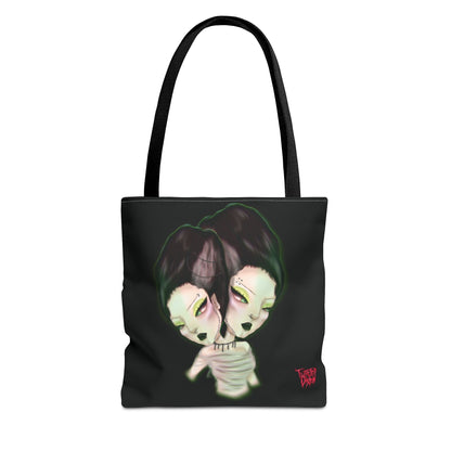 Brides of frankenstein tote bag