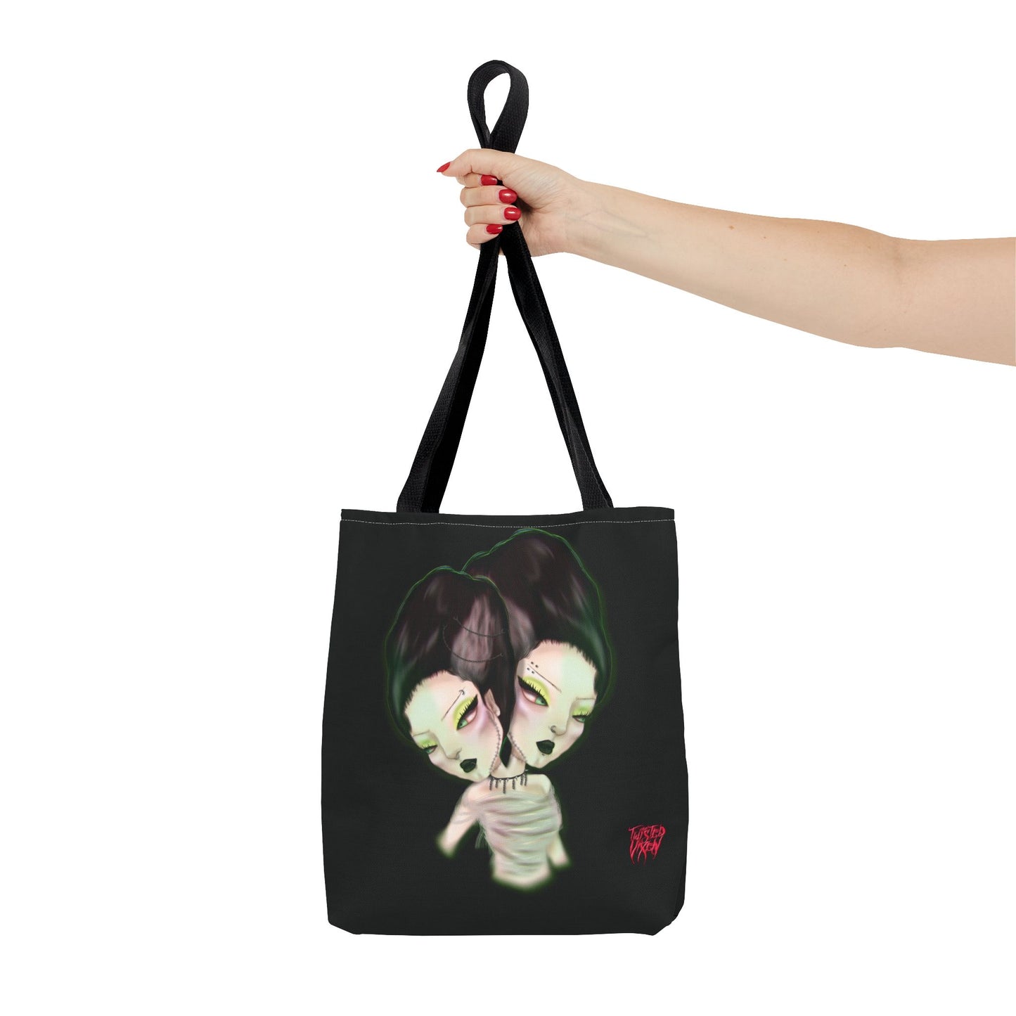 Brides of frankenstein tote bag