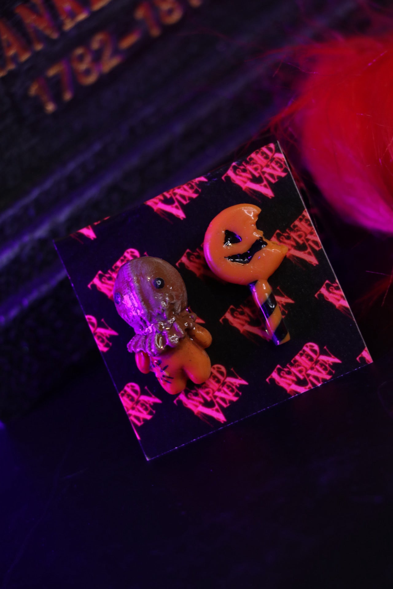 Trick or treat stud earrings