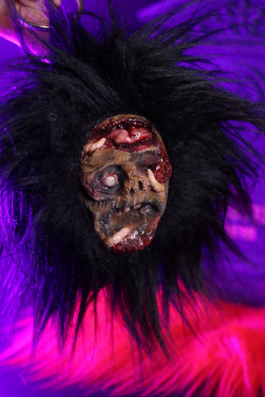 Fluffy zombie bag charm
