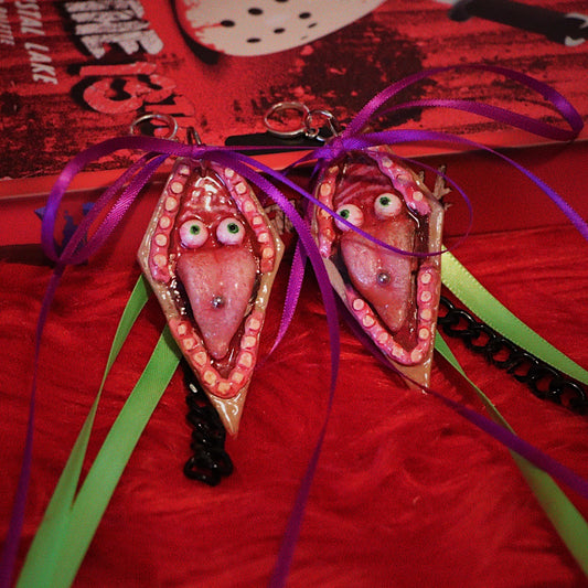 Beetlejuice inspired earrings