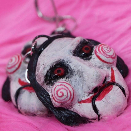 saw polymer clay earrings