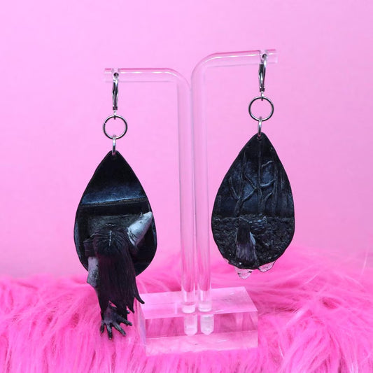 the ring inspired polymer clay earrings